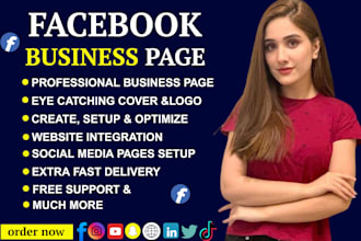 create and setup facebook business page