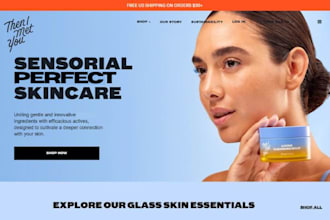 design 7 figure skincare shopify cosmetics makeup skincare website beauty store
