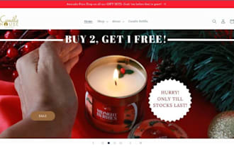 design candle shopify store candle website candle store scented candle