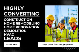 generate construction home remodeling home renovation demolition hvac leads