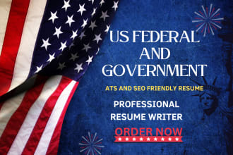 provide usajobs, federal government and exective resumes