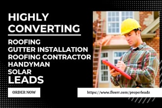 generate roofing gutter installation roofing contractor handyman solar leads
