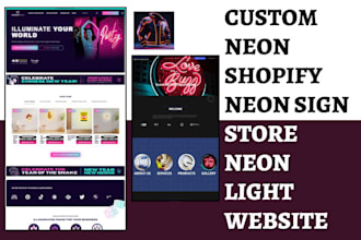 design custom neon light neon signs neon led light neon shopify store website