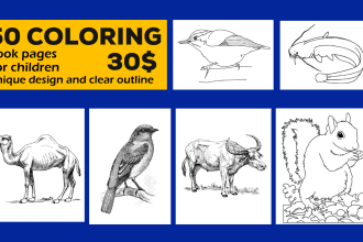draw coloring book pages for adult and children