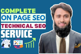 complete on page and technical seo service and fix schema markup