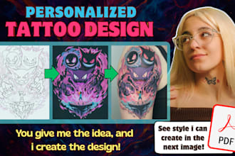 draw an anime or cartoon tattoo