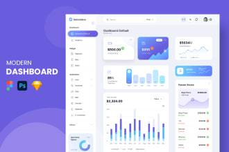 design dashboard, web app, and admin panel UI