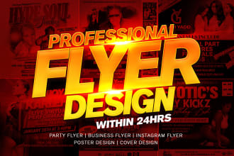 create flyer design, poster, brochure for any event