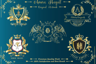 design, luxury, heraldic, vintage, family crest logo