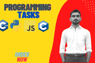 do c, cpp, python, javascript projects with perfect logic