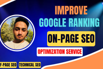 perform on page SEO and technical optimization to improve your website