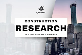do construction management and urban planning research and reports