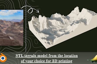 create a stl terrain model from any location