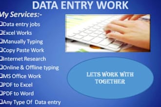 do data entry, data cleaning, data collection