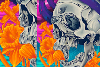 do handrawn pointilism illustration artwork