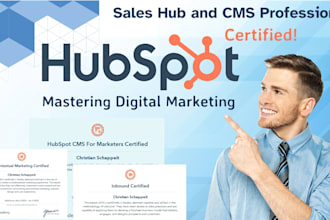 setup a landing page or hubspot website for your service