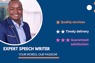 write speeches for special occassions
