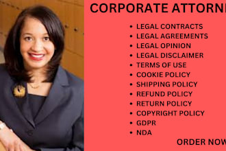 draft business, lease, employment agreements, terms of use, privacy policy, nda