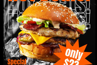make beautiful add poster for your restaurants
