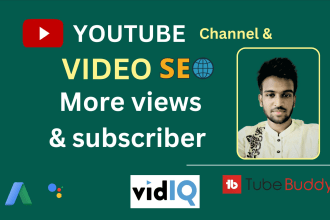 be youtube channel manager and video SEO expert