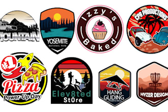 design patch badge circular round logo sticker or any graphic design work