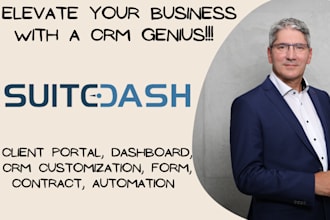 set up suitedash CRM client portal, dashboard, flows, forms, and automation