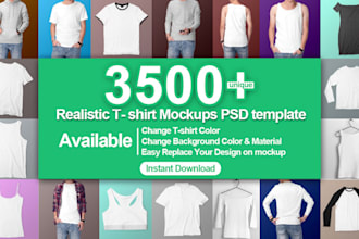 make 10 t shirt mockup video and photo