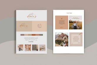 do feminine minimalist logo and brand board