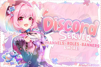 setup a cute professional discord server with banners