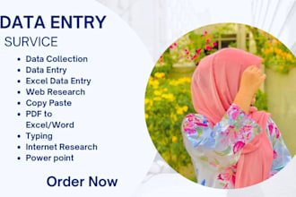 do data entry, data collection internet research, and admin support