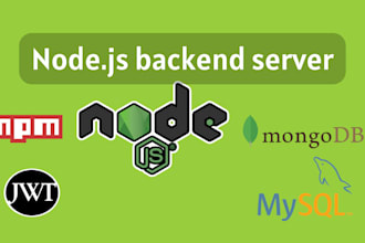 create a custom nodejs backend application