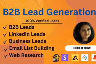 do b2b lead generation business prospect email list building for any industry