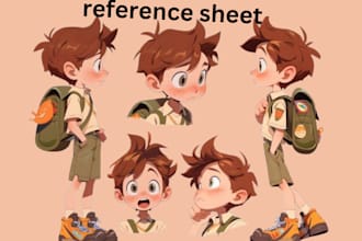 draw reference sheet for your fursona,  furry art, character sheet,vrchat avatar