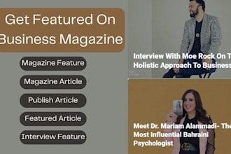 publish featured article or interviews on 2 magazine site