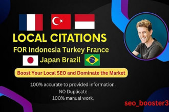 do indonesia turkey fr jp and brazil local citations for SEO
