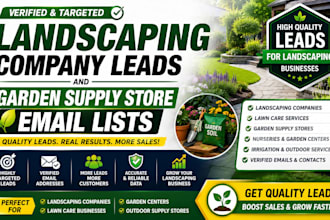generate verified landscaping company leads and garden center email lists