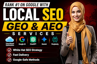 optimize monthly website GEO SEO aeo, local and off page backlink building