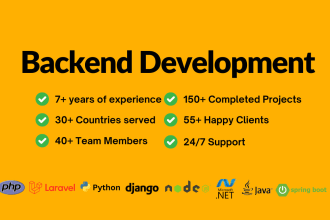 do a complete backend development