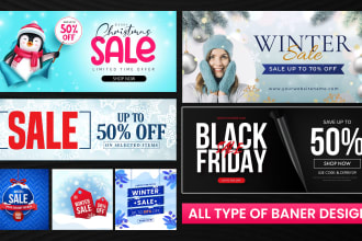 design eye catching sale banners, black friday ads, and event flyers