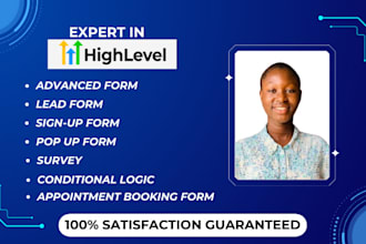 build form and survey for you on gohighlevel, ghl