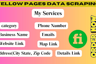 do yellow pages data scraping with emails