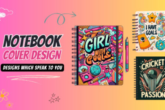 create notebook, journal, amazon kindle cover design for you