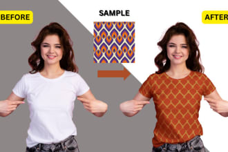 do pattern change, image recolor, correction in photoshop