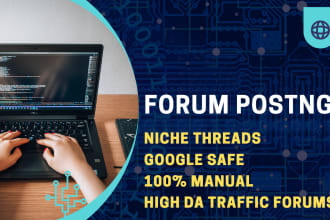 do manual forum posting SEO backlinks on high da dr niche threads