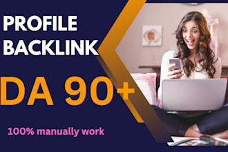 build 200 high da profile backlinks with a link building seo services