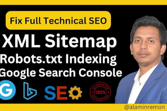 fix XML sitemap, google search console, and robots txt