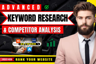 do advanced SEO keyword research and competitor analysis with website audit