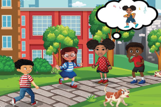 create beautiful african american children book illustration