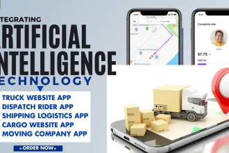 build trucking, dispatch, shipping logistics web n mobile app in ai integrated