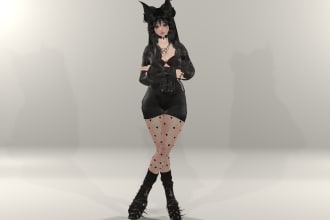 do 3d vr game avatar, vrchat avatar, booth avatar, vroid avi, furry nfsw avatar